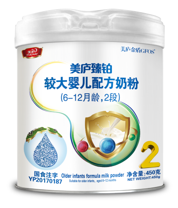 赢天堂臻铂较大婴儿配方奶粉450克-2段