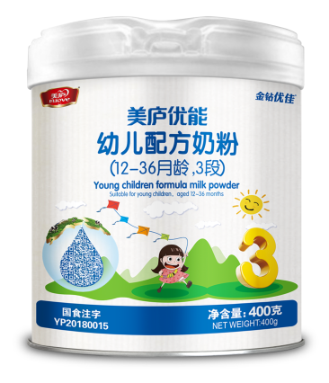 赢天堂优能幼儿配方奶粉400克3段